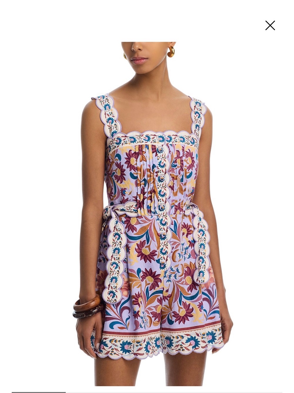 FARM Rio Floral Print Romper in Pink, Orange, Yellow, Blue
